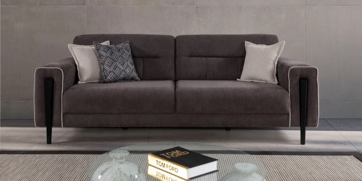 P5123 Enza Koltuk Takimi Siyah - YELES SOFA