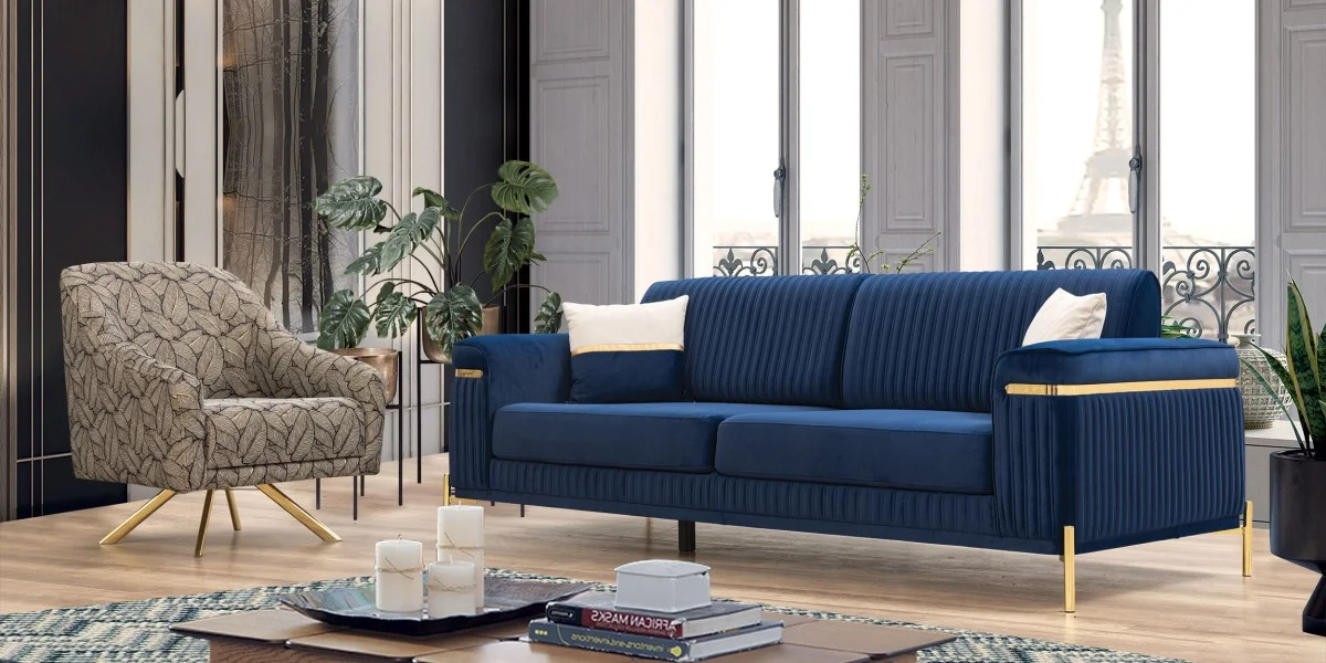 P4313 Tesla Koltuk Takimi Gold - BI HOME
