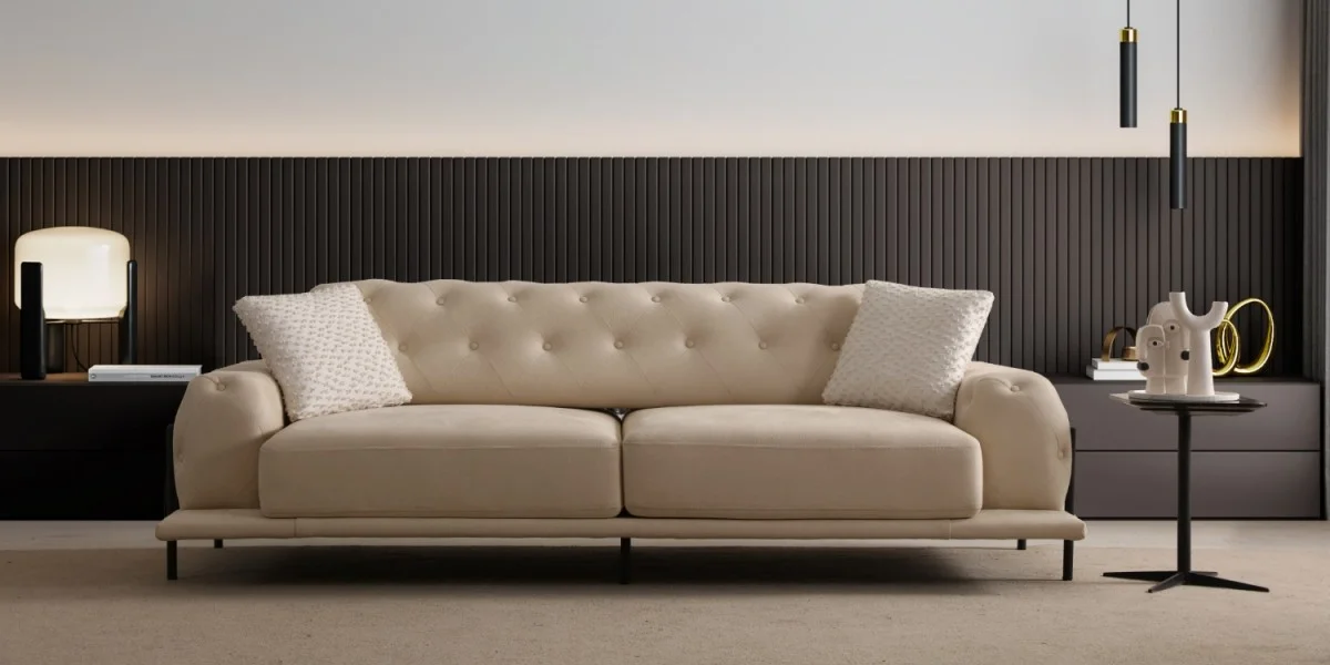 P8127 Eos Yataklı Kapitoneli Koltuk Takımı - SAGA LIVING