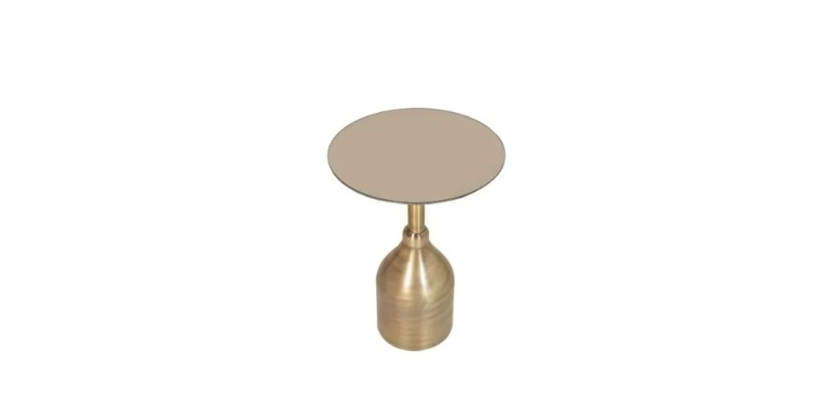 P8160 Solis Eskitme Gold Aynalı Sehpa - SAGA LIVING