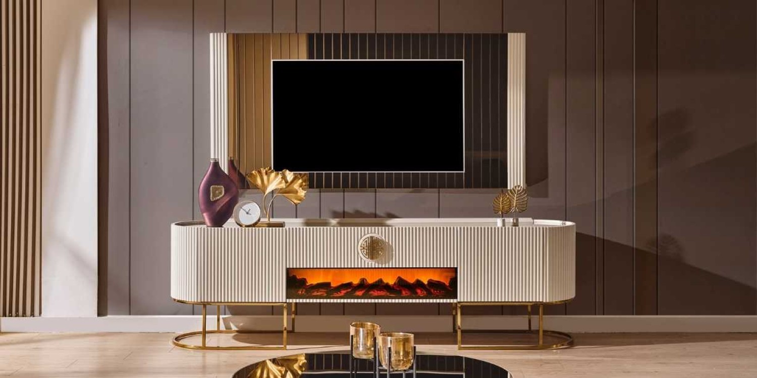 Gucci Tv Ünitesi Ekru Gold