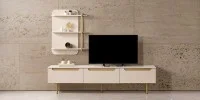 P6349 Zara Tv Ünitesi Gold - ASELINA HOME Ana Resim