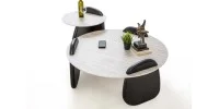 P6263 Markiz Orta Sehpa Set Siyah - TABA HOME Detay 1